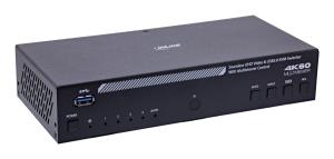 EU Product - - KVM Switch, 4-fach, HDMI, 4K60Hz, Multiviewer, USB Hub, schwarz