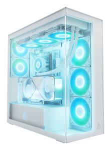 EU Product - Xtender (White) transparent window with GPU vertical mount