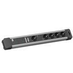 EU Product - Tischsteckdose 1+4xDosen CEE7 ->Stecker Master/Slave schwarz CONNECTUS - Power Accessory