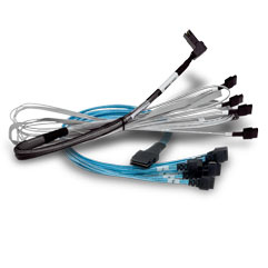 Broadcom CBL-SFF8643-06M 0.6 m Black, Blue, Silver
