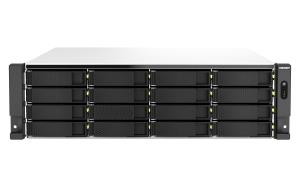 22-Bay 3U rackmount NAS Intel Xeon E-2336 6 cores / 12 threads 2.9 GHz processor (boost up to 4.8 GHz) 32 GB ECC DDR4 16 x 2.5in/3.5in SATA 6Gbps HDD/SSD + 6 x 2.5in SATA 6Gbps 2 x 10GBASE-T 2 x 2.5GbE 4 x USB 3.2 Gen2 ( USB-A) 2 x PCIe Gen4 x4