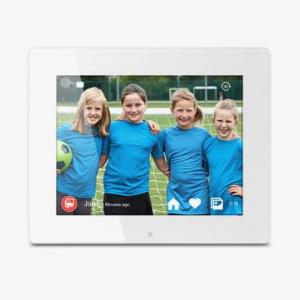 Aluratek AWDMPF8BB digital photo frame White 20.3 cm (8") Touchscreen