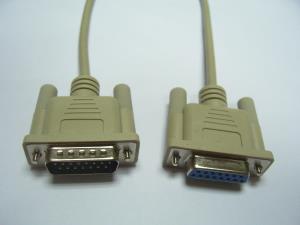 Dsub15-dsub15  2m M-f1:1wired. With ThuMB Screws