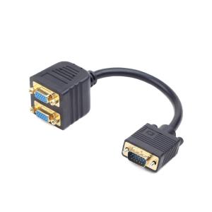 Gembird CC-VGAX2-20CM VGA cable 0.2 m VGA (D-Sub) 2 x VGA (D-Sub) Black