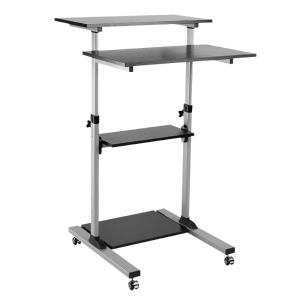 EU Product - BP0070 Compact and Rollable Standing Computer Workstation Silver/Black