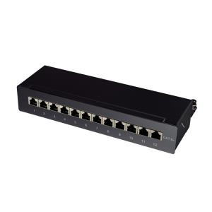 EU Product - Patchpanel Tisch/Wand Cat.6A STP 12 Ports, schwarz