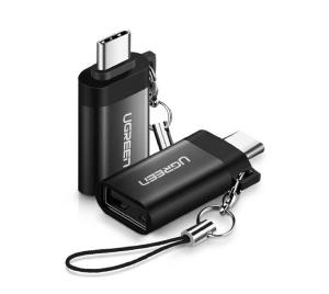 EU Product - USB-C to USB-A 3.0 Adapter with Lanyard - Gray